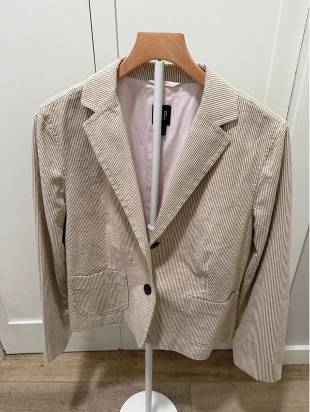 GAP Tan Pinstripe Blazer,